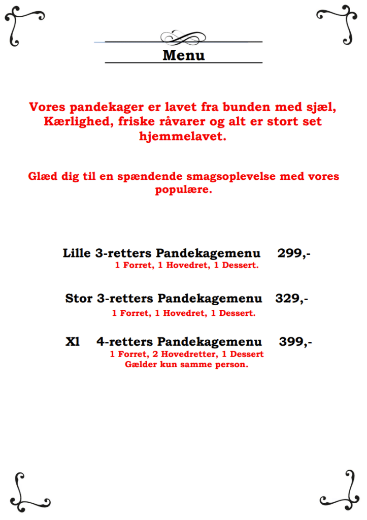 Take away pandekager fra Pandekagekroen i Viborg
